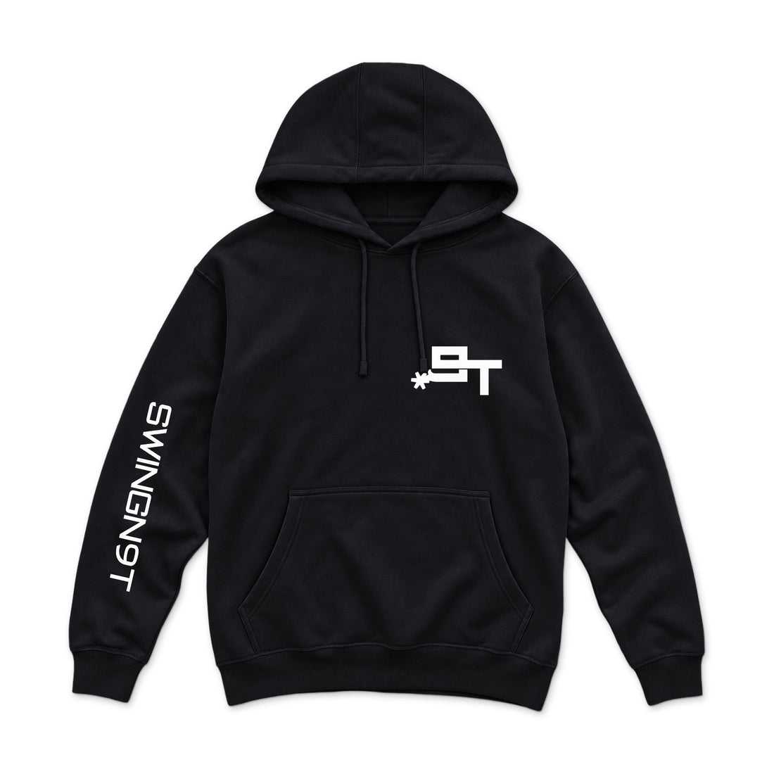 PSLM 50:10 Hoodie — Black — back view on white