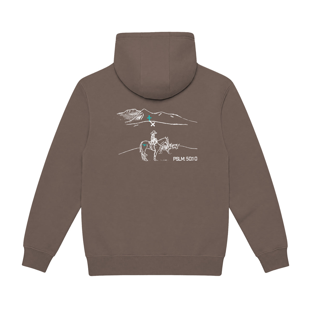 PSLM 50:10 Hoodie / Coffee / back on white