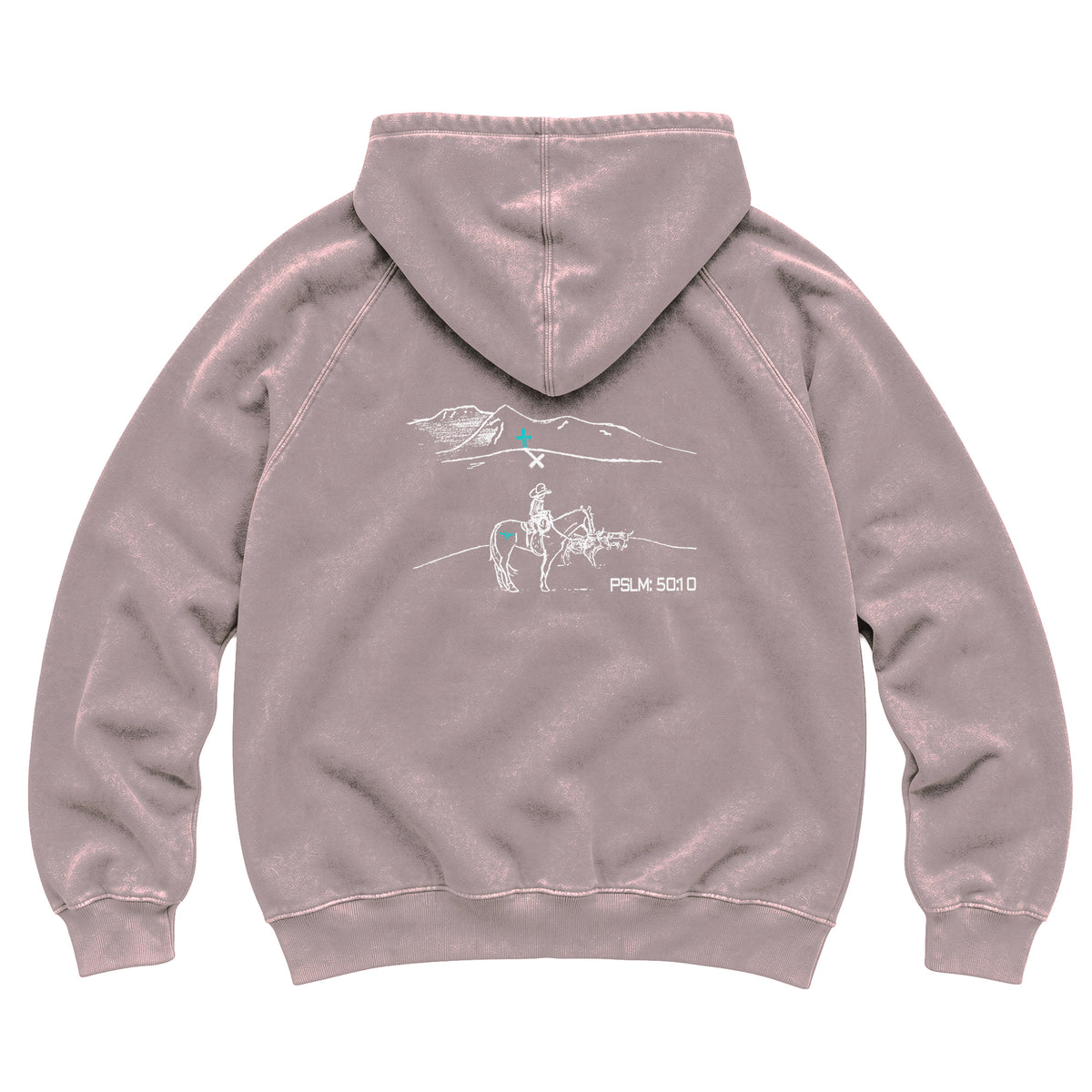 PSLM 50:10 Hoodie / Vintage Zinc / back on white