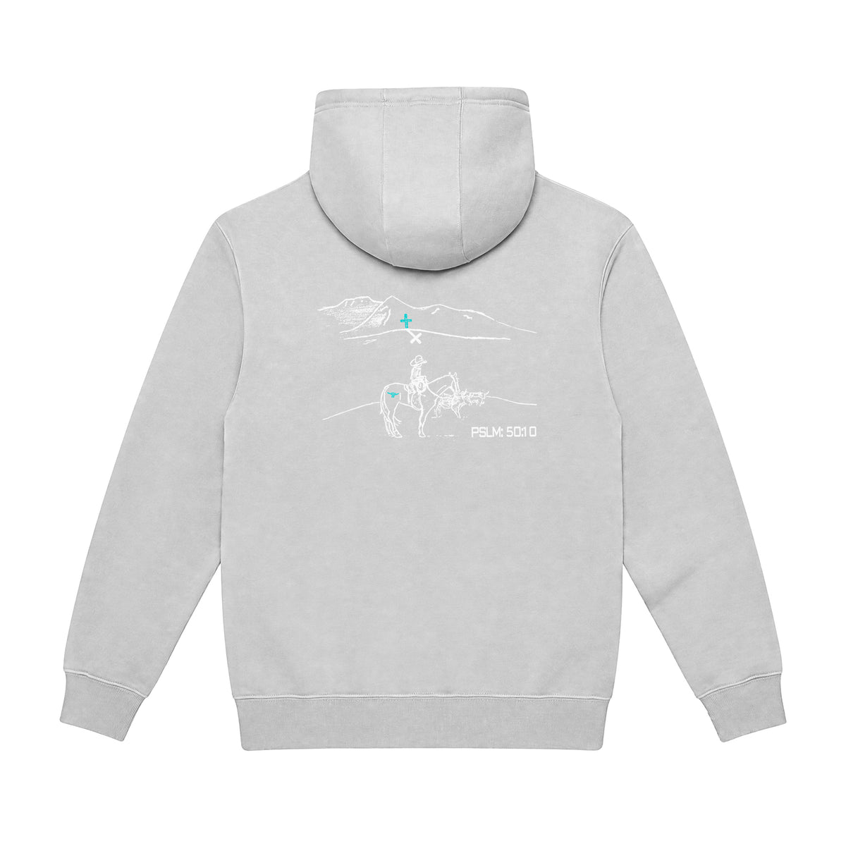 PSLM 50:10 Hoodie / Dove Grey / back on white