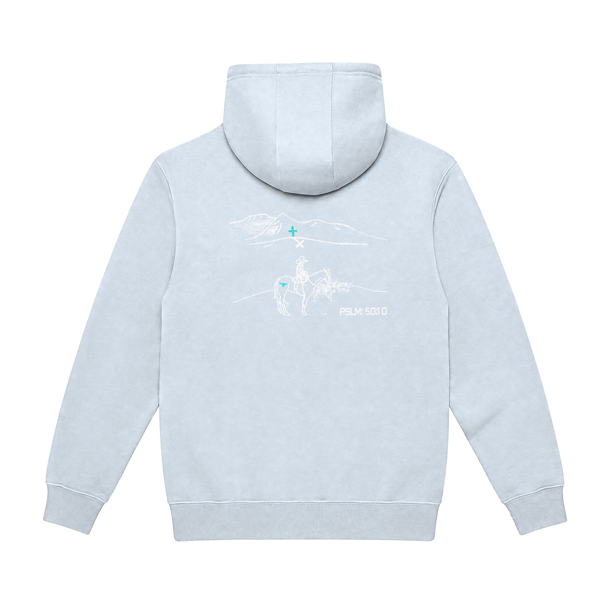 PSLM 50:10 Hoodie / White / back on white