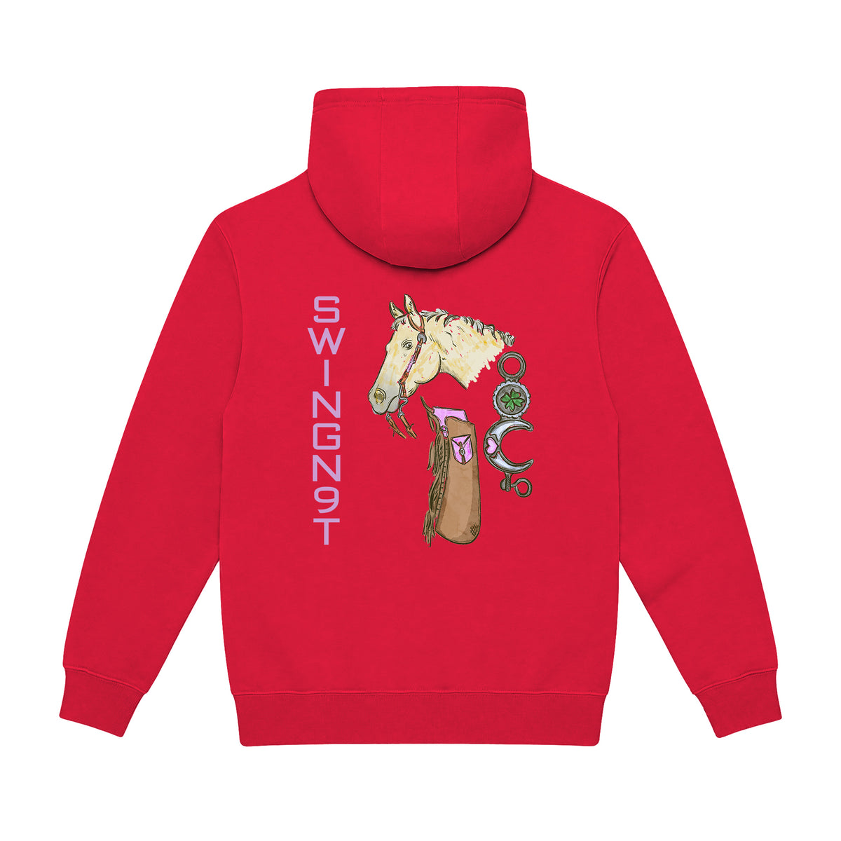Midnight Mystic Hoodie / Cardinal / back on white