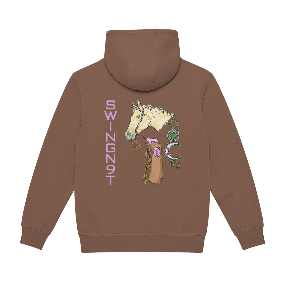 Midnight Mystic Hoodie / Chestnut / back on white