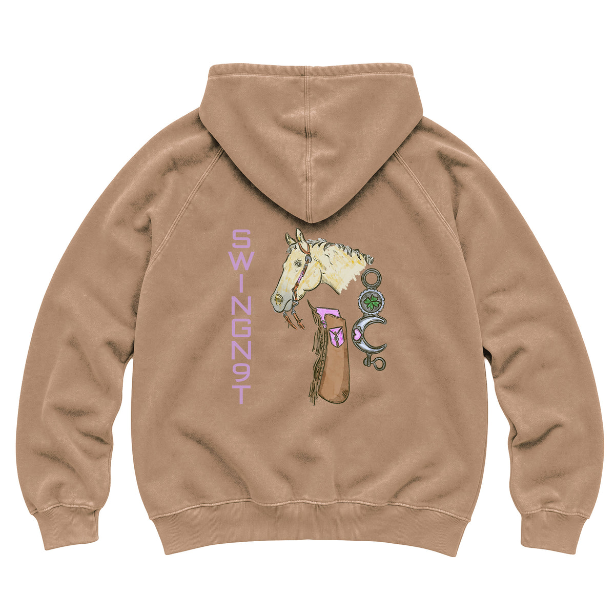 Midnight Mystic Hoodie / Vintage Coffee / back on white