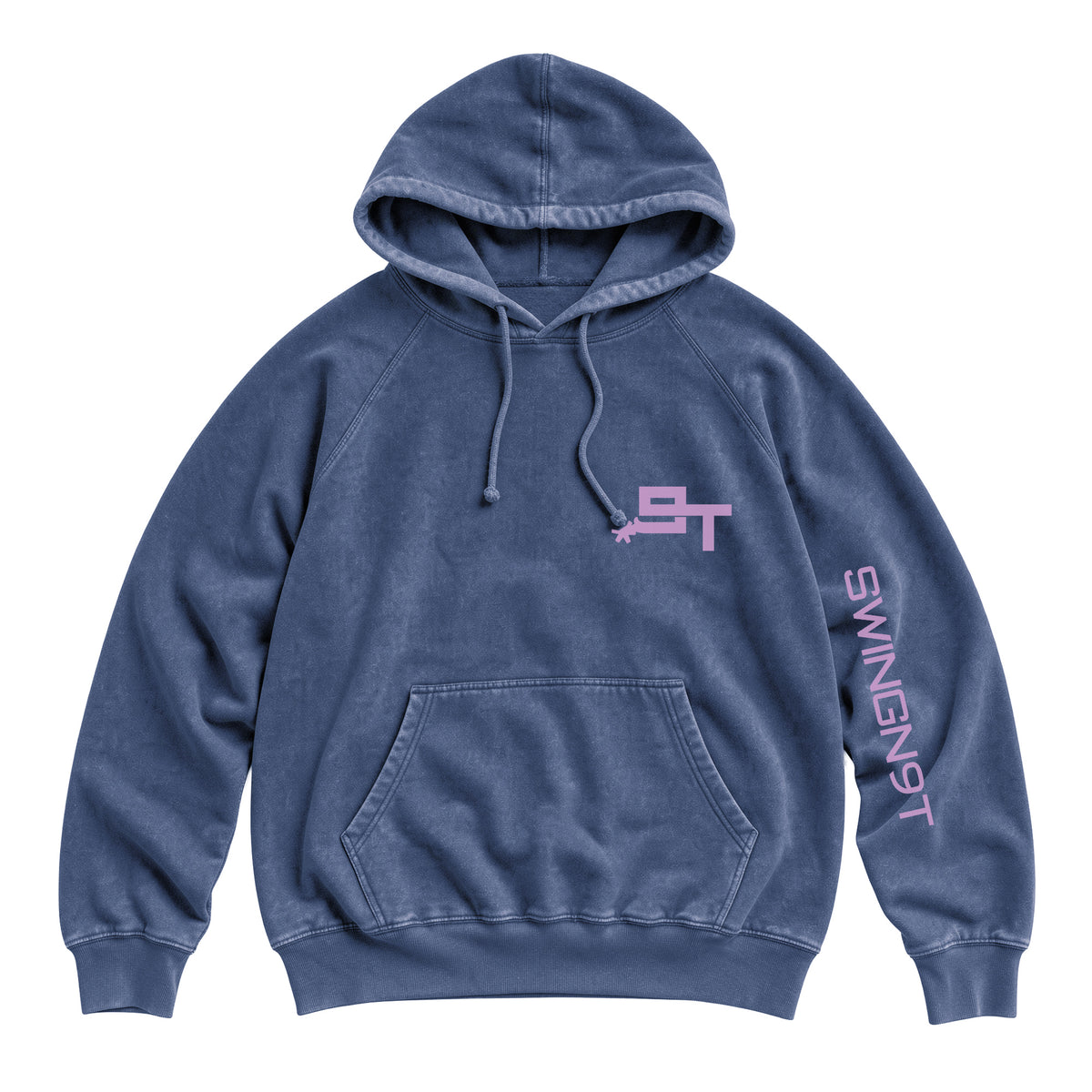 Midnight Mystic Hoodie / Vintage Denim / front on white