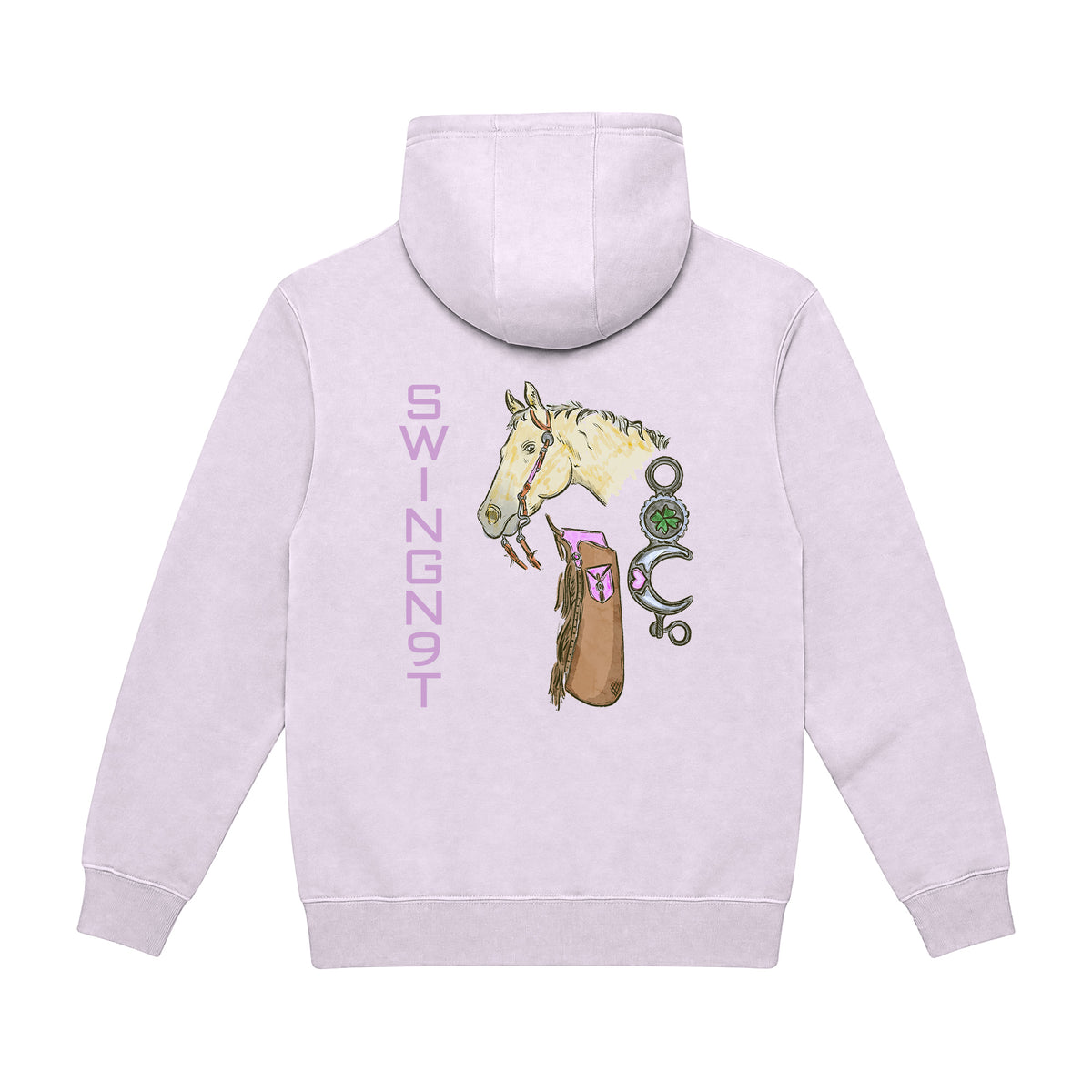 Midnight Mystic Hoodie / Lilac / back on white