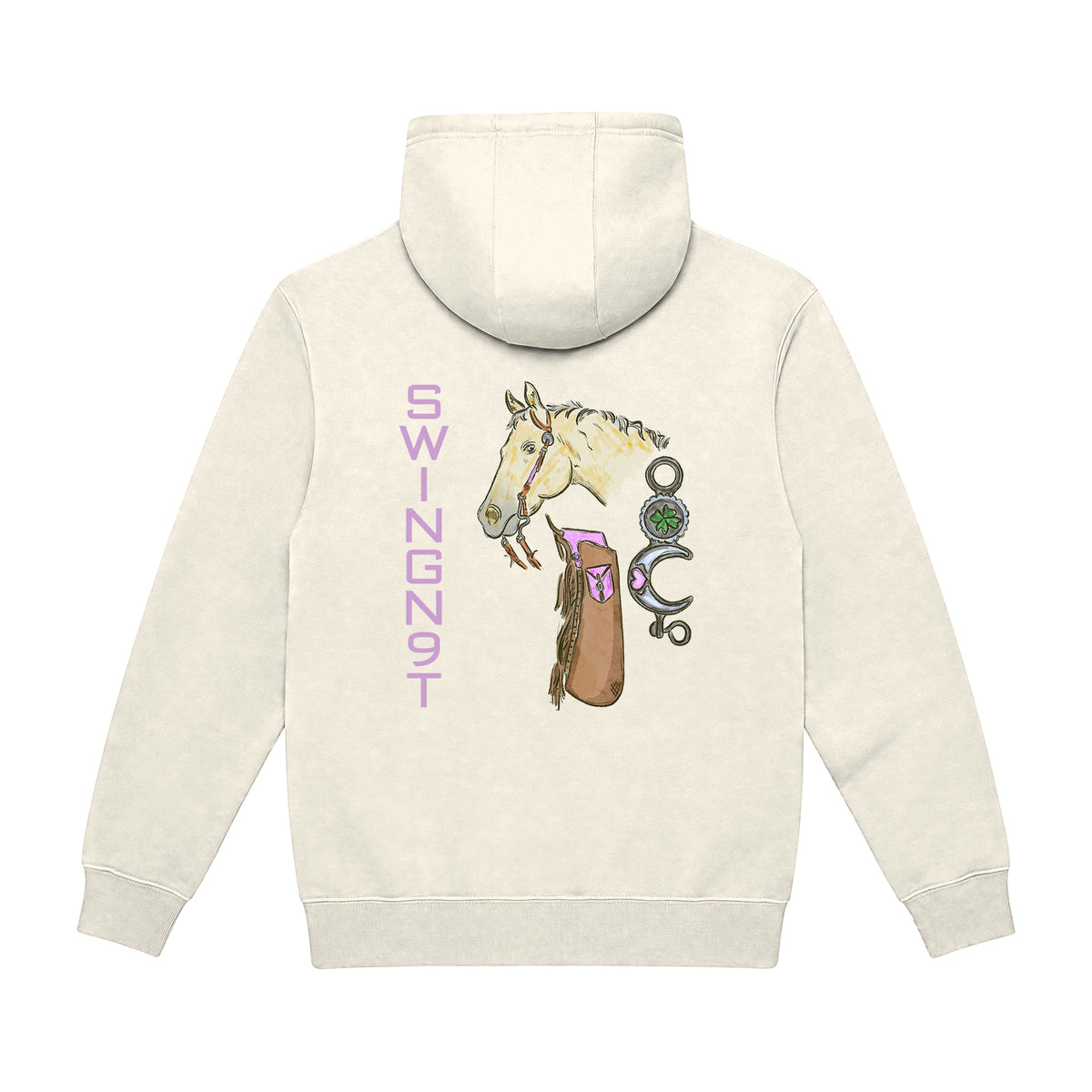 Midnight Mystic Hoodie / Tofu / back on white