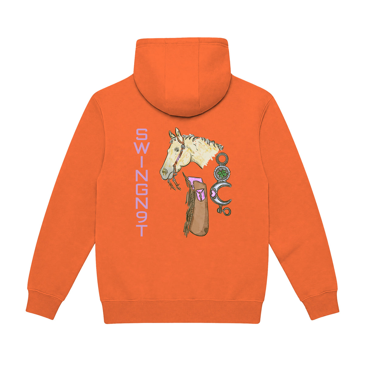 Midnight Mystic Hoodie / Carrot / back on white