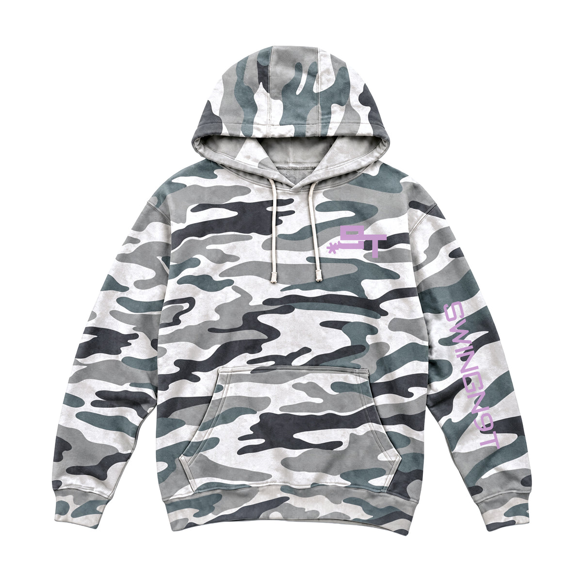Midnight Mystic Hoodie / Sage Camo / front on white