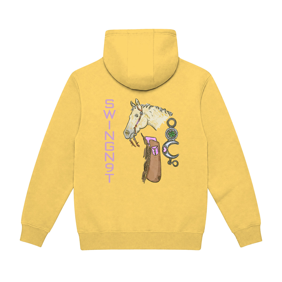 Midnight Mystic Hoodie / Antique Gold / back on white
