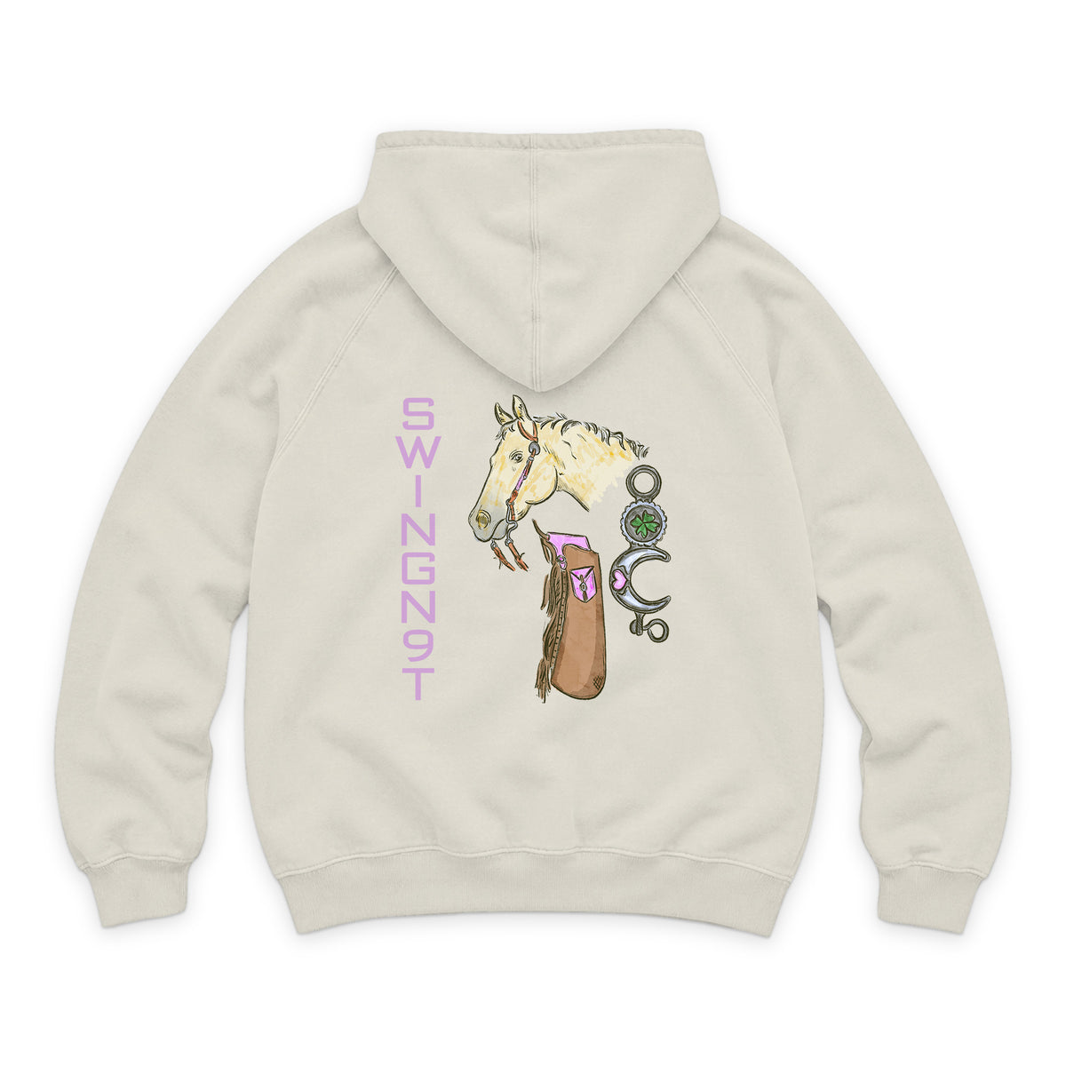 Midnight Mystic Hoodie / Vintage Arctic / back on white