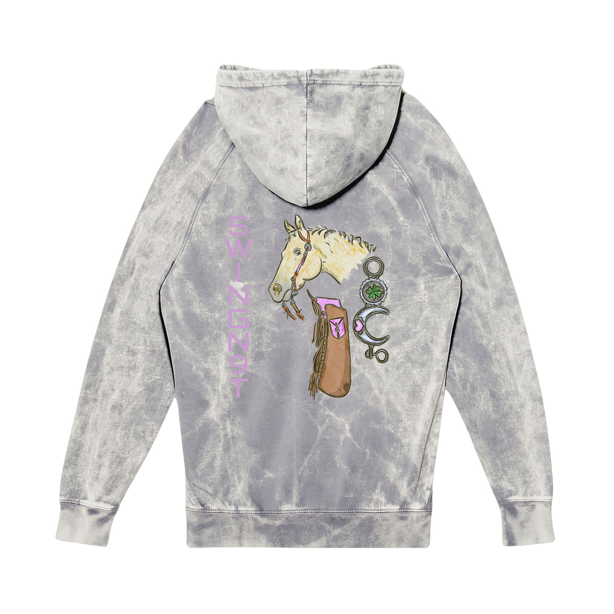 Midnight Mystic Hoodie / Cloud Rock / back on white