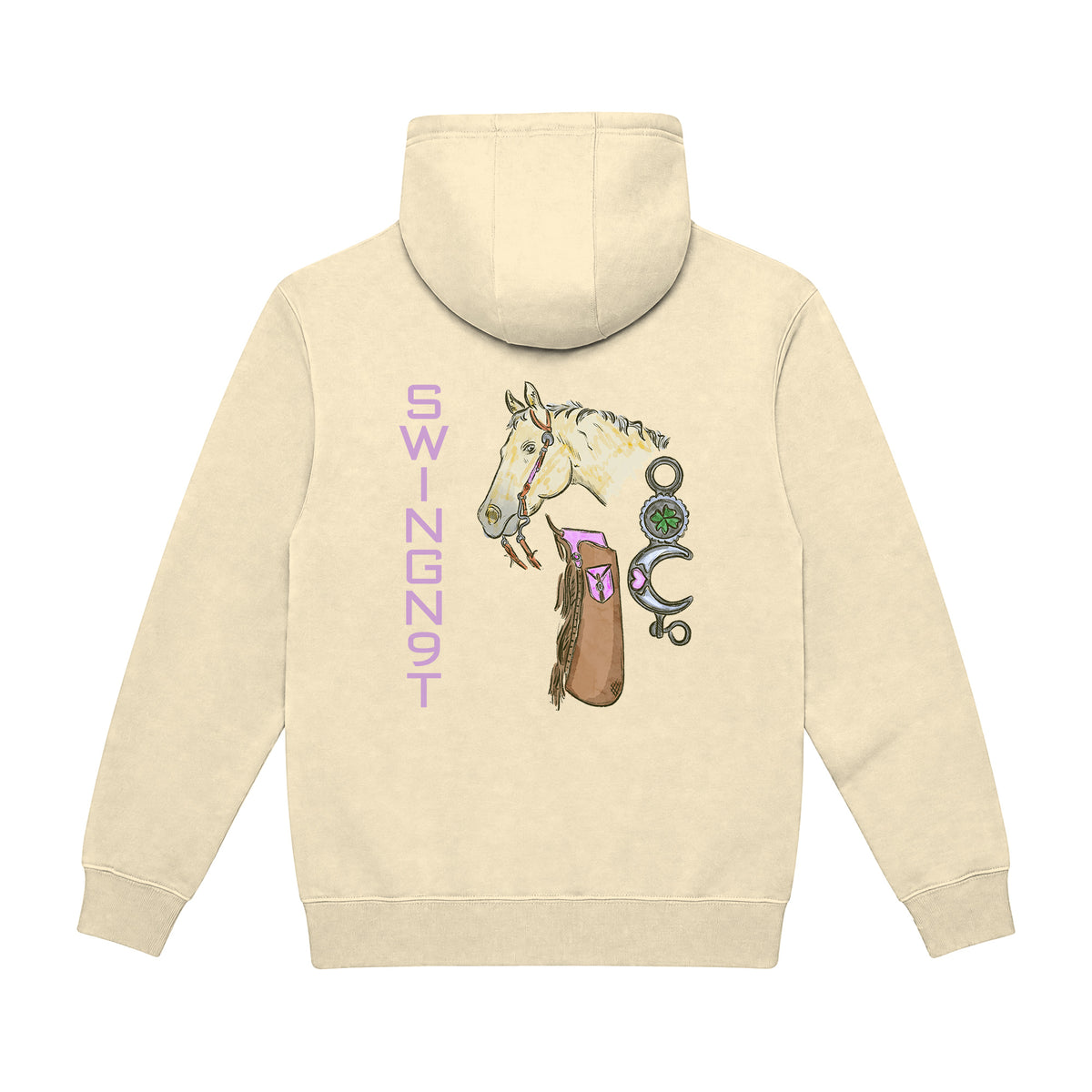 Midnight Mystic Hoodie / Pina Colada / back on white