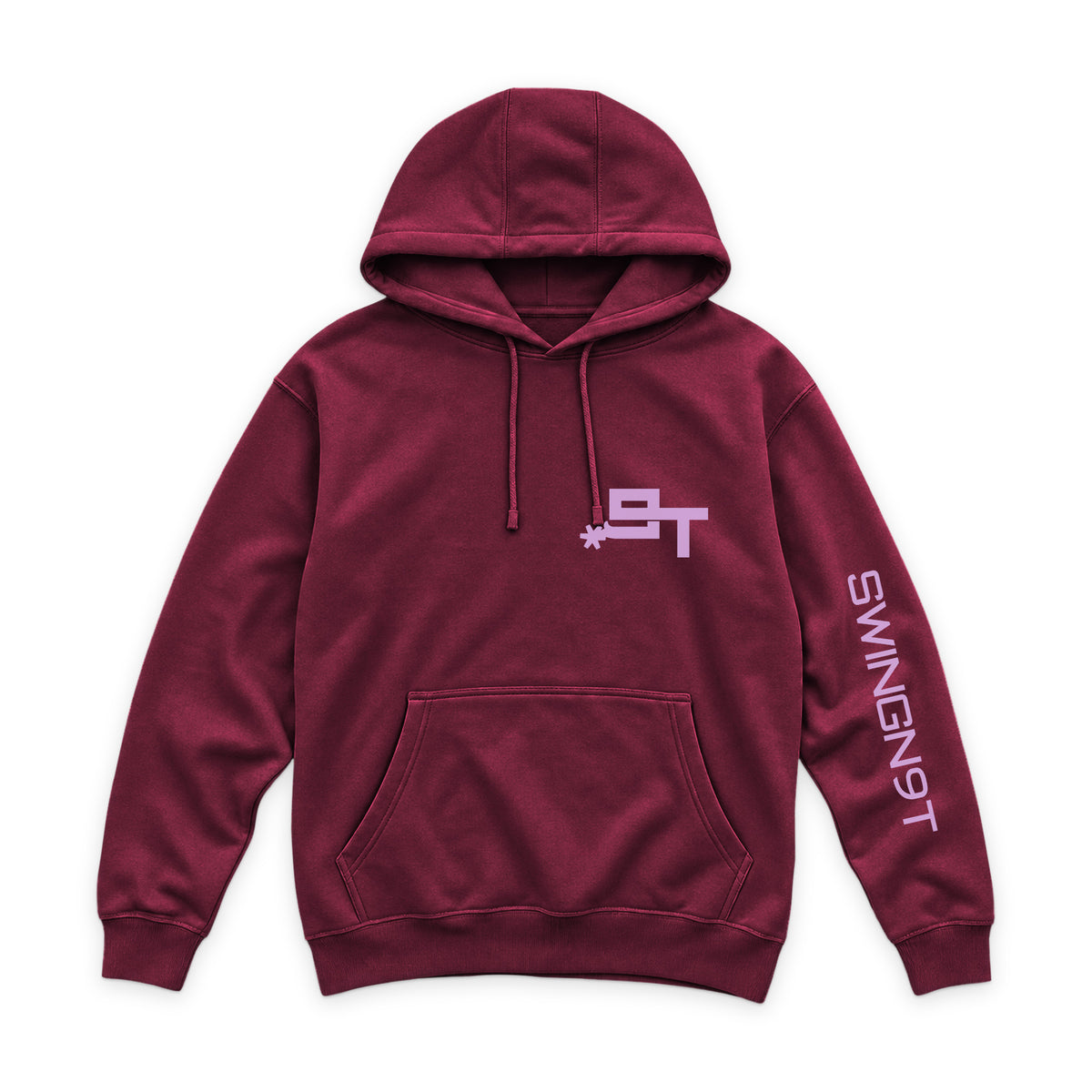 Midnight Mystic Hoodie / Burgundy / front on white
