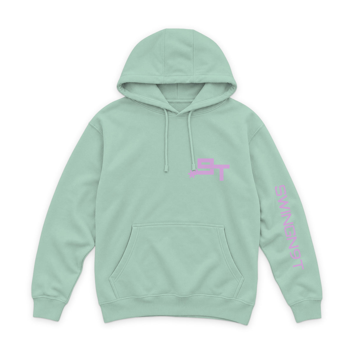 Midnight Mystic Hoodie / Seafoam / front on white