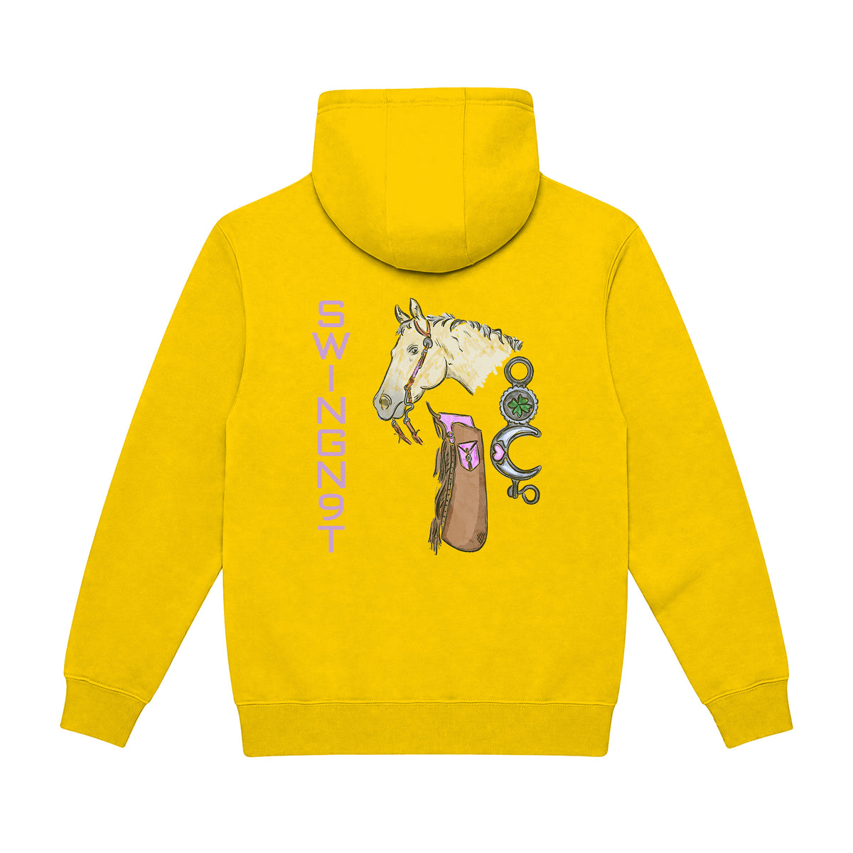 Midnight Mystic Hoodie / Lemon / back on white