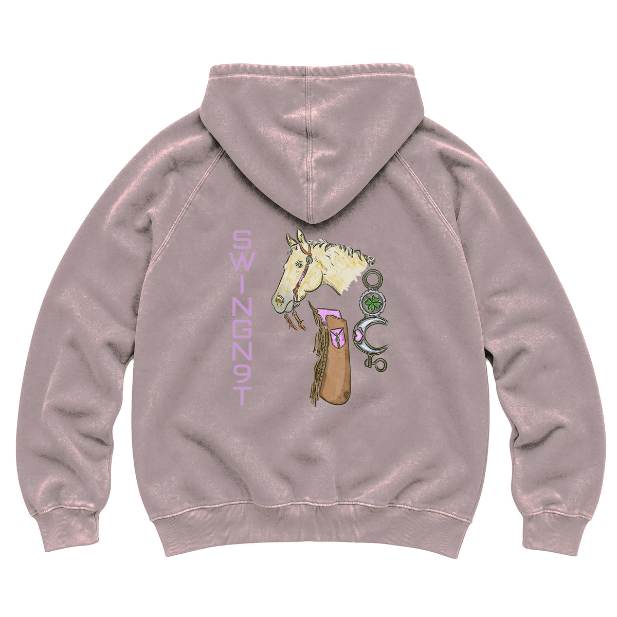 Midnight Mystic Hoodie / Vintage Zinc / back on white