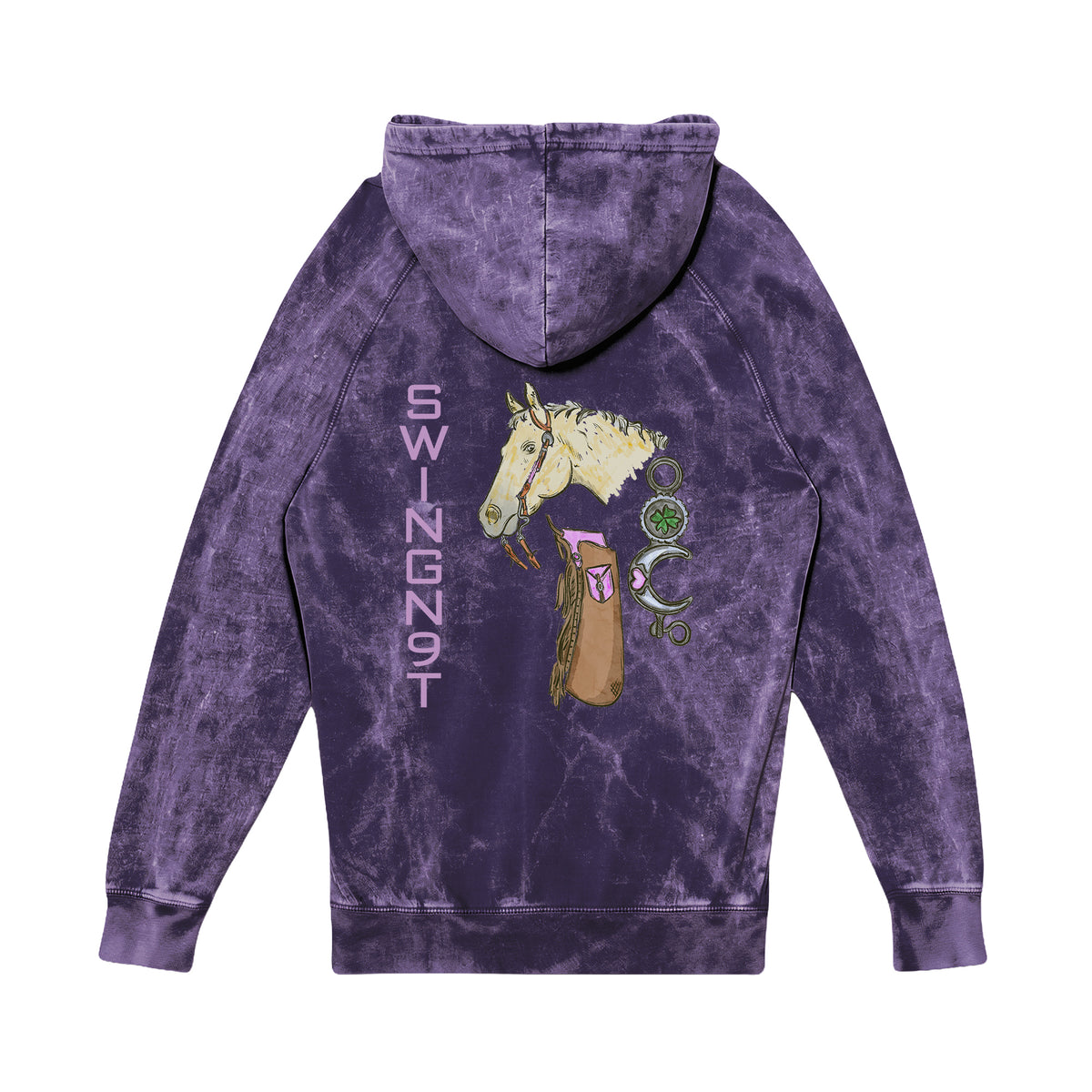 Midnight Mystic Hoodie / Cloud Purple / back on white