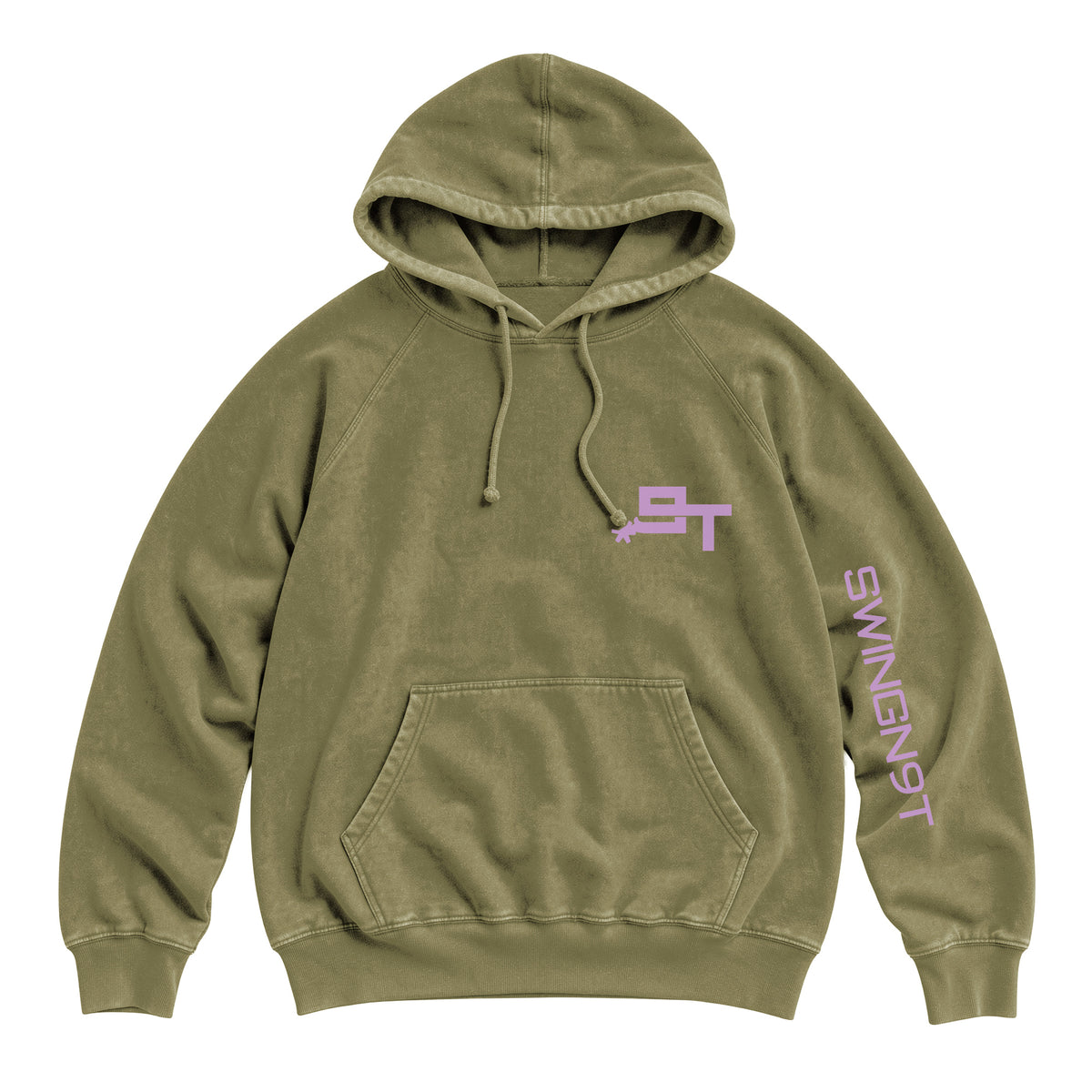 Midnight Mystic Hoodie / Vintage Olive / front on white