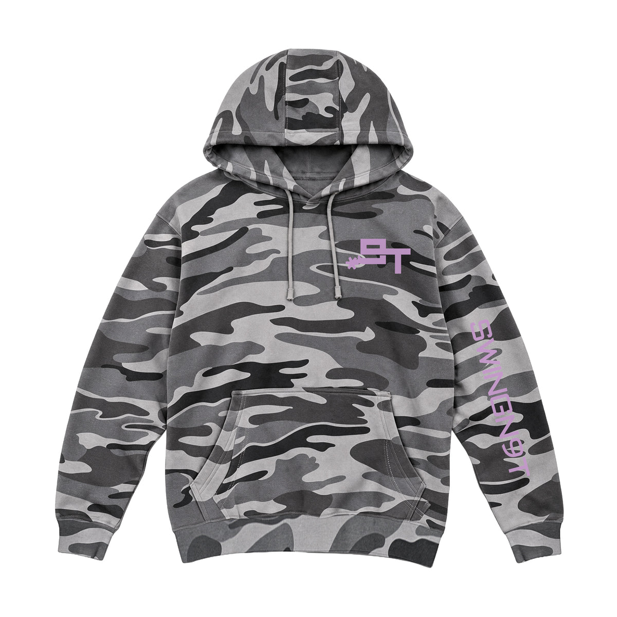 Midnight Mystic Hoodie / Slate Camo / front on white