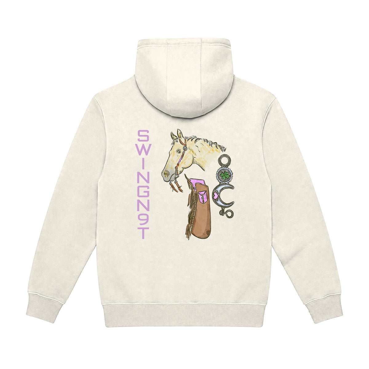 Midnight Mystic Hoodie / Sand / back on white