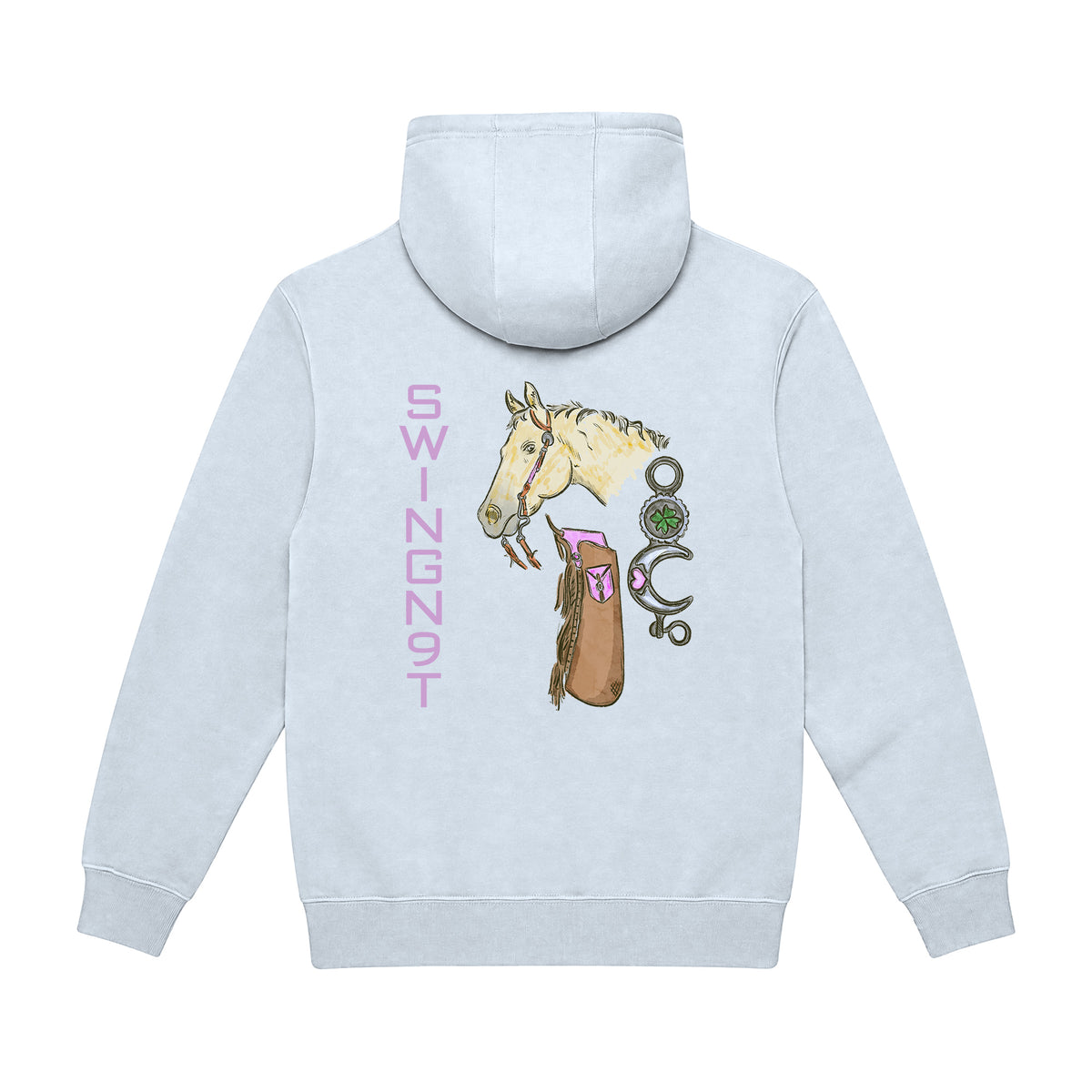 Midnight Mystic Hoodie / White / back on white