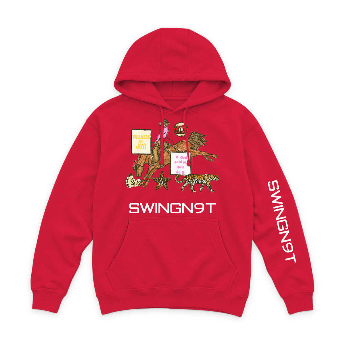 If God Said It Hoodie / Cardinal / front on white