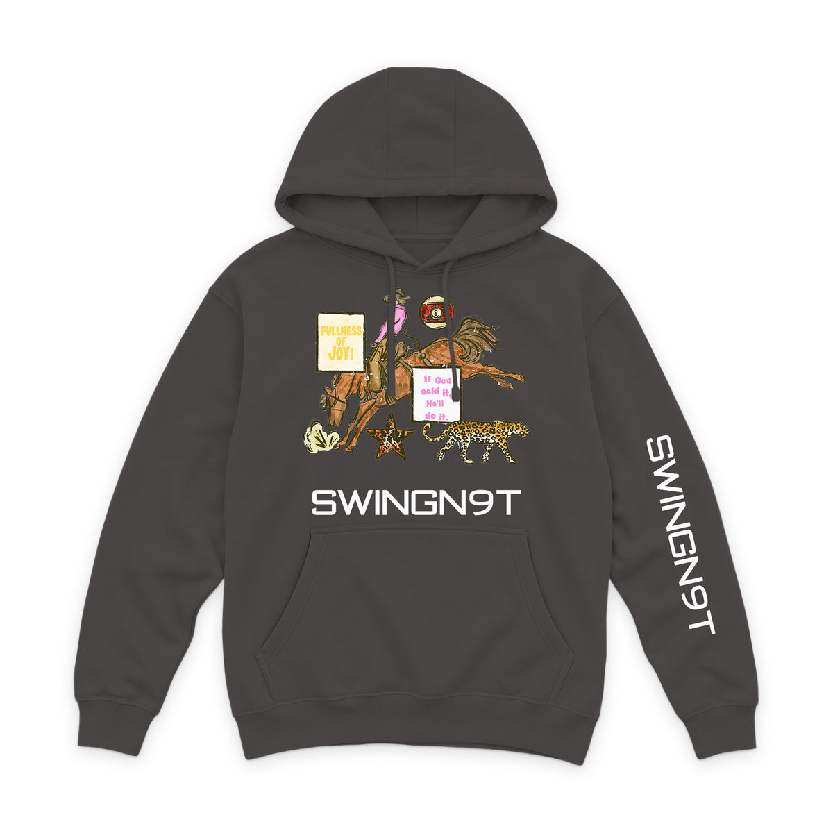 If God Said It Hoodie / Smoke / front on white