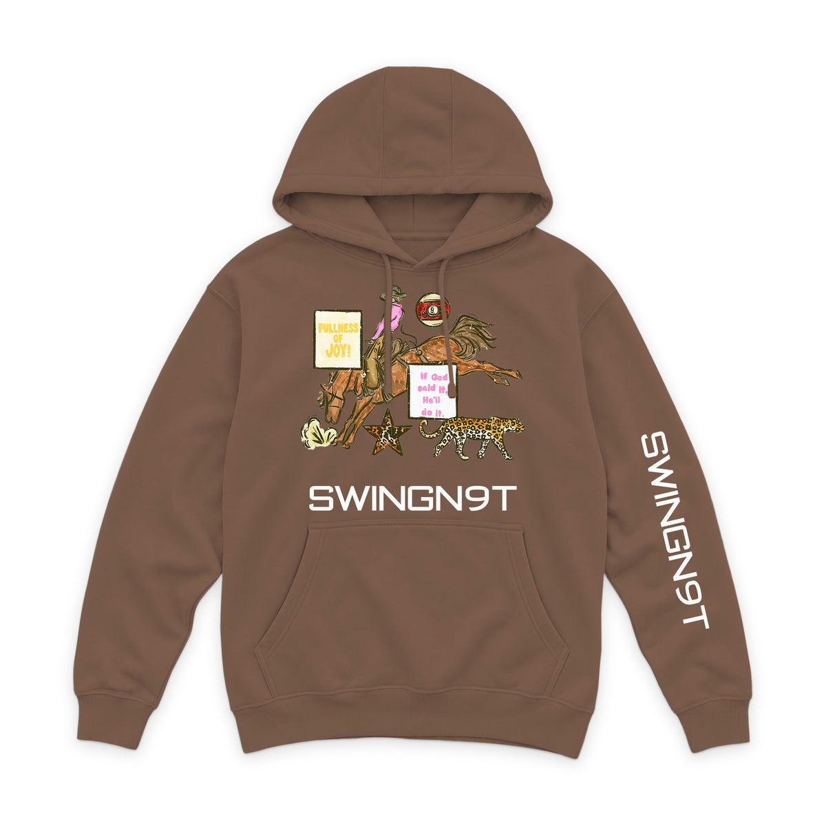 If God Said It Hoodie / Chestnut / front on white