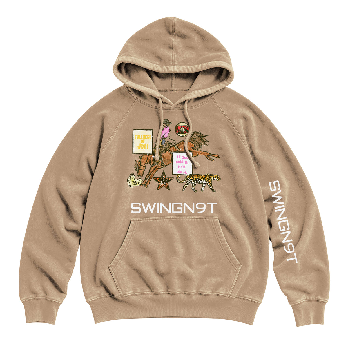 If God Said It Hoodie / Vintage Coffee / front on white