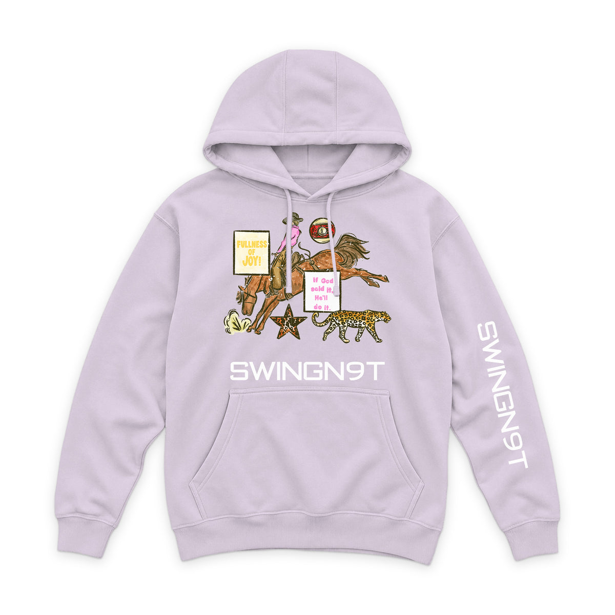If God Said It Hoodie / Lilac / front on white