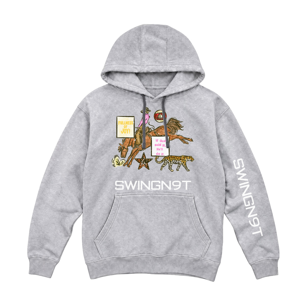 If God Said It Hoodie / Heather Grey / front on white