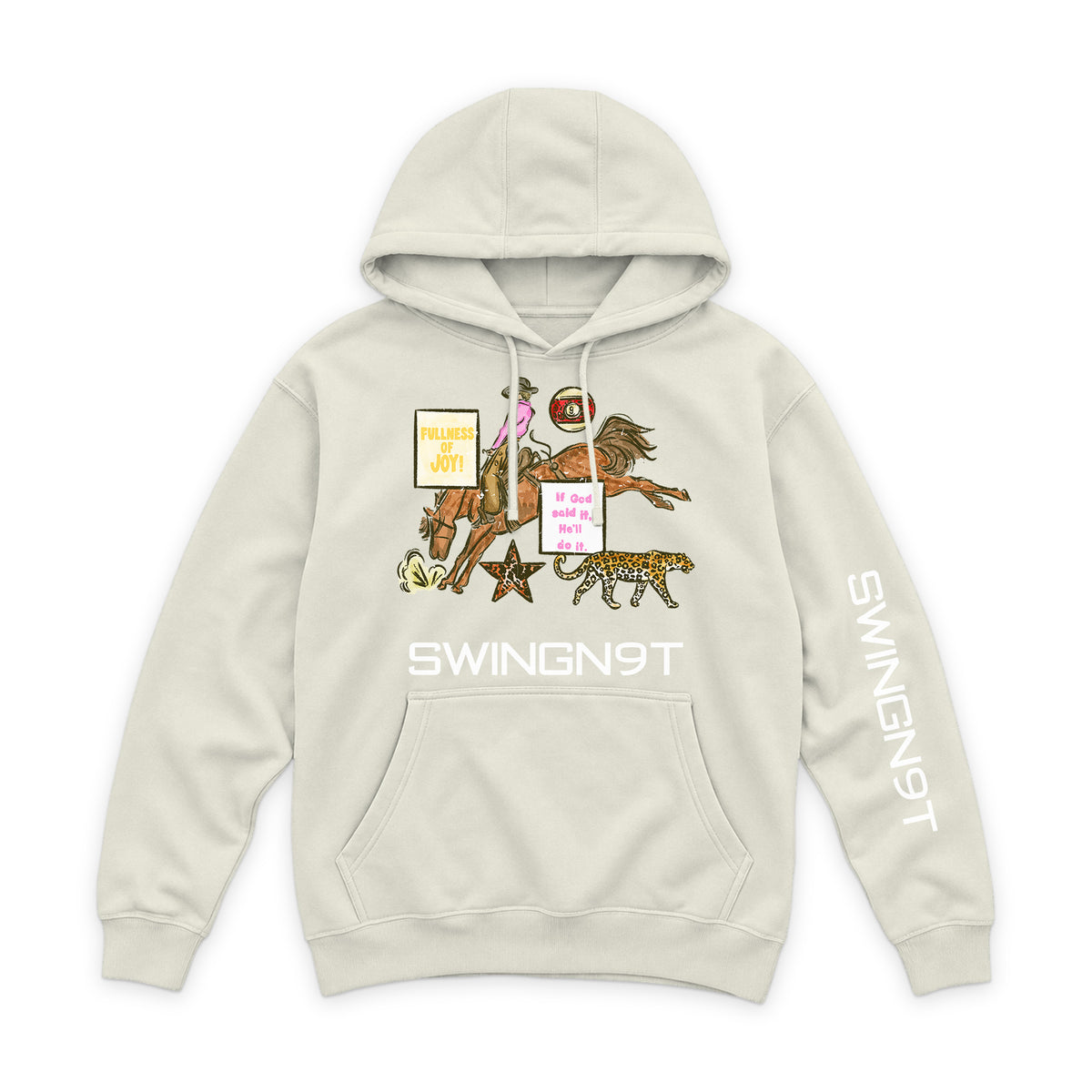 If God Said It Hoodie / Tofu / front on white