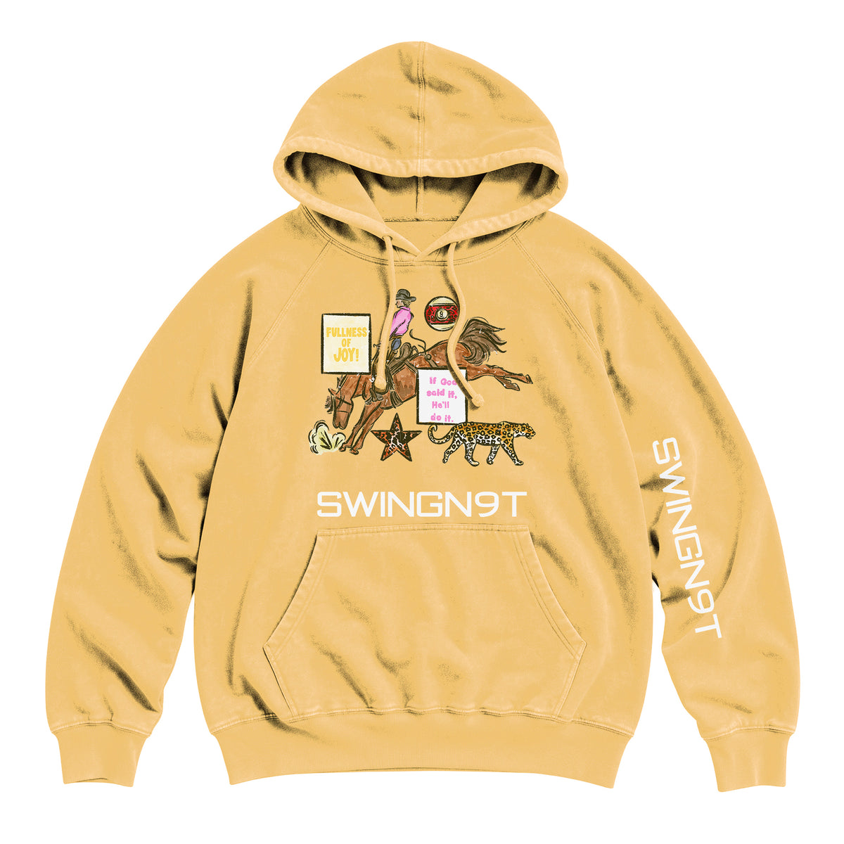 If God Said It Hoodie / Vintage Mustard / front on white