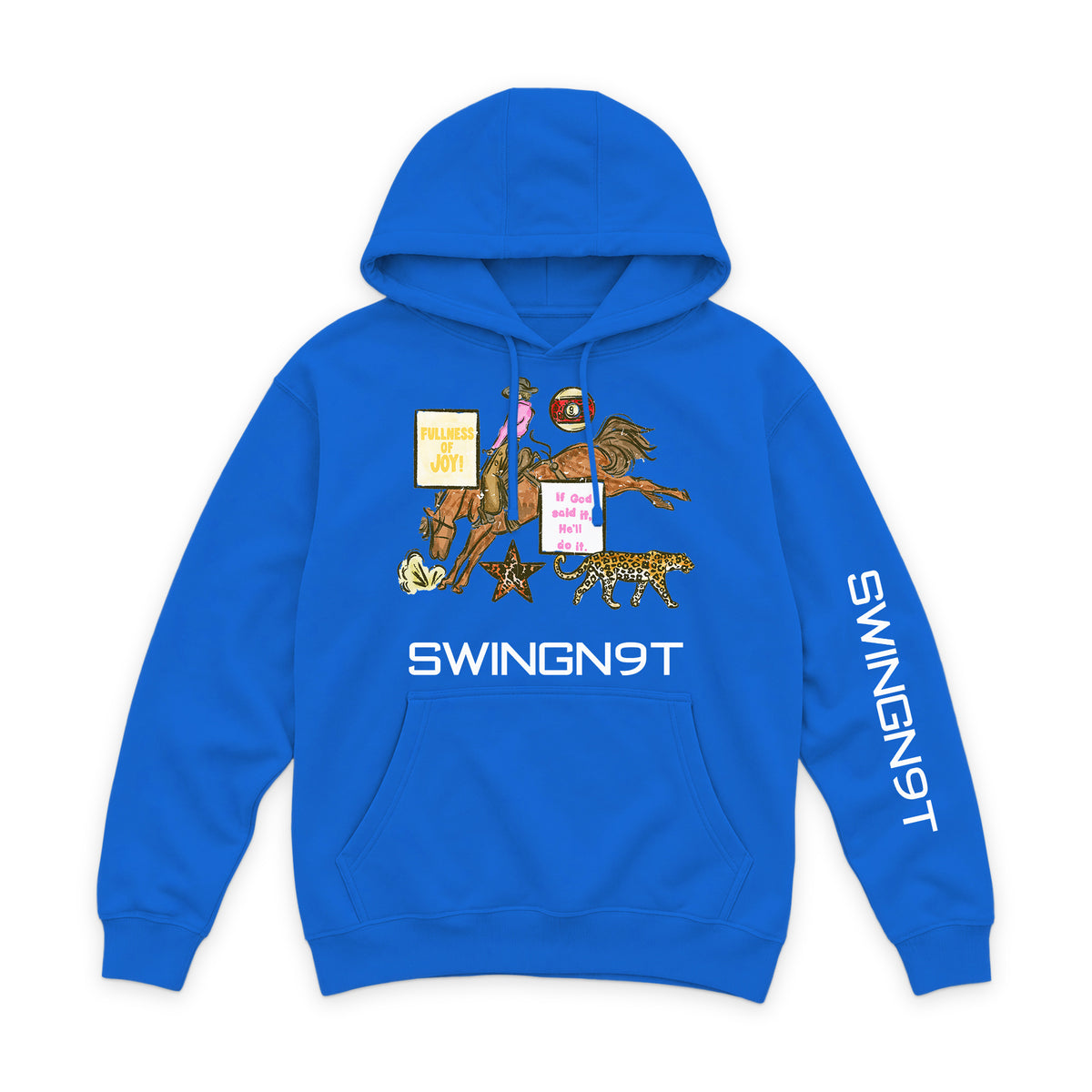 If God Said It Hoodie / True Royal / front on white