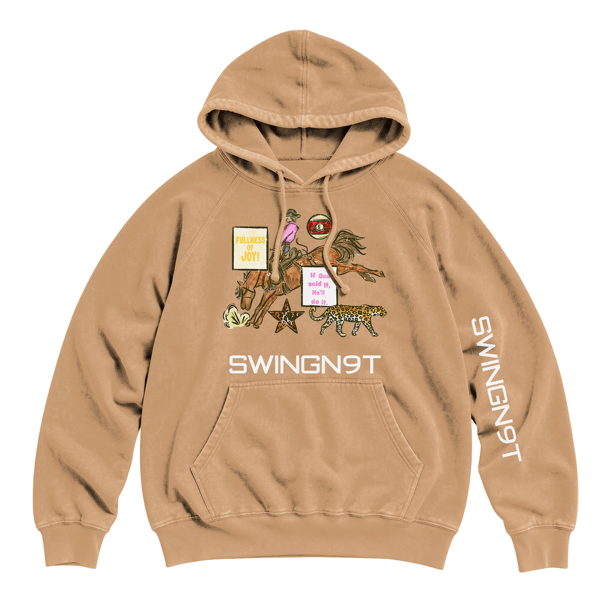 If God Said It Hoodie / Vintage Camel / front on white
