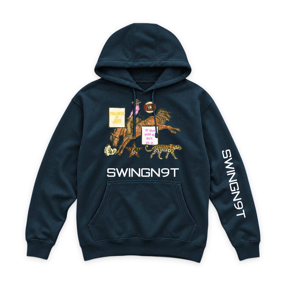 If God Said It Hoodie / Navy / front on white