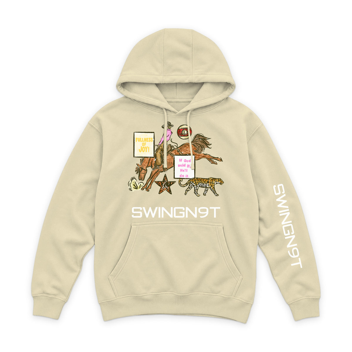 If God Said It Hoodie / Pina Colada / front on white