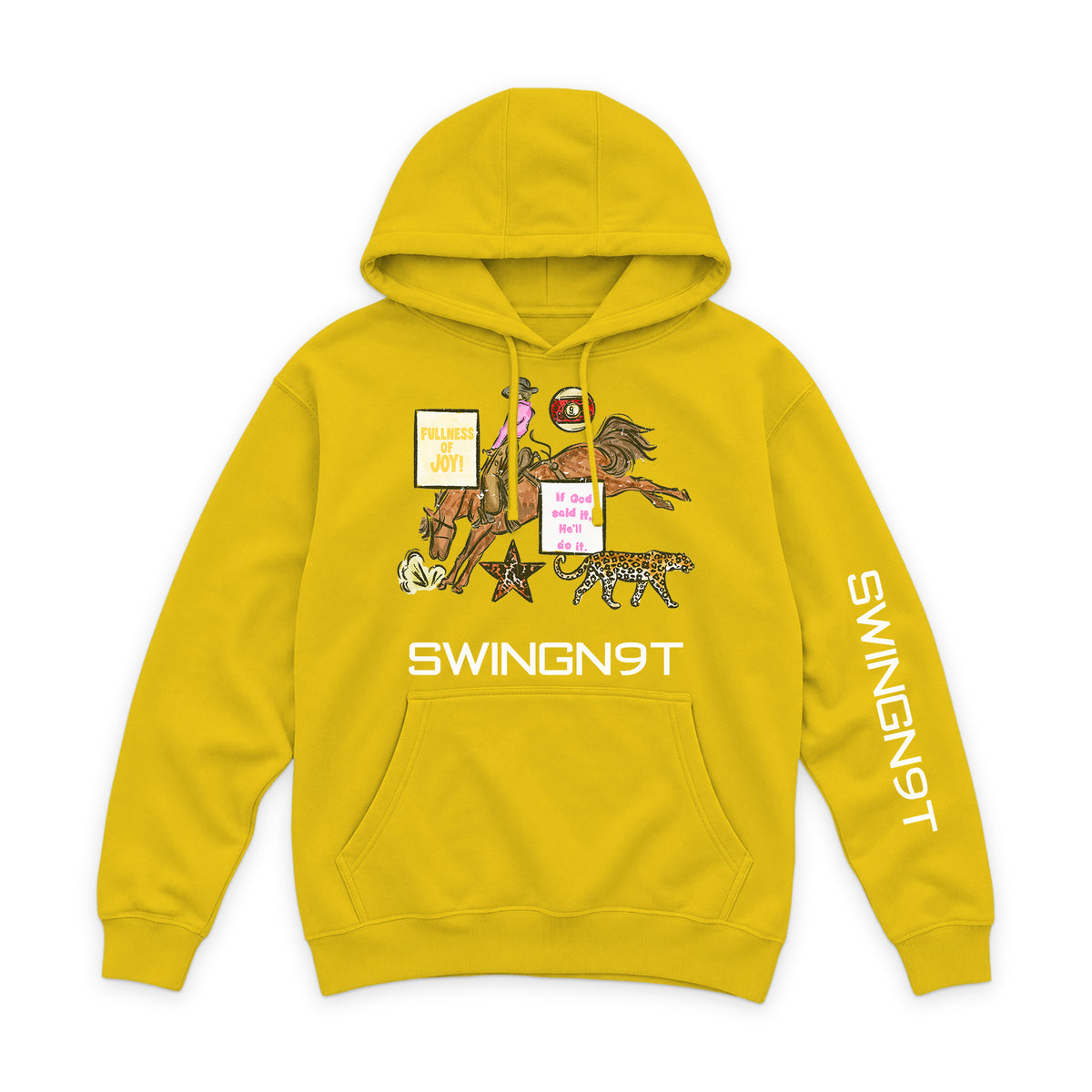 If God Said It Hoodie / Lemon / front on white