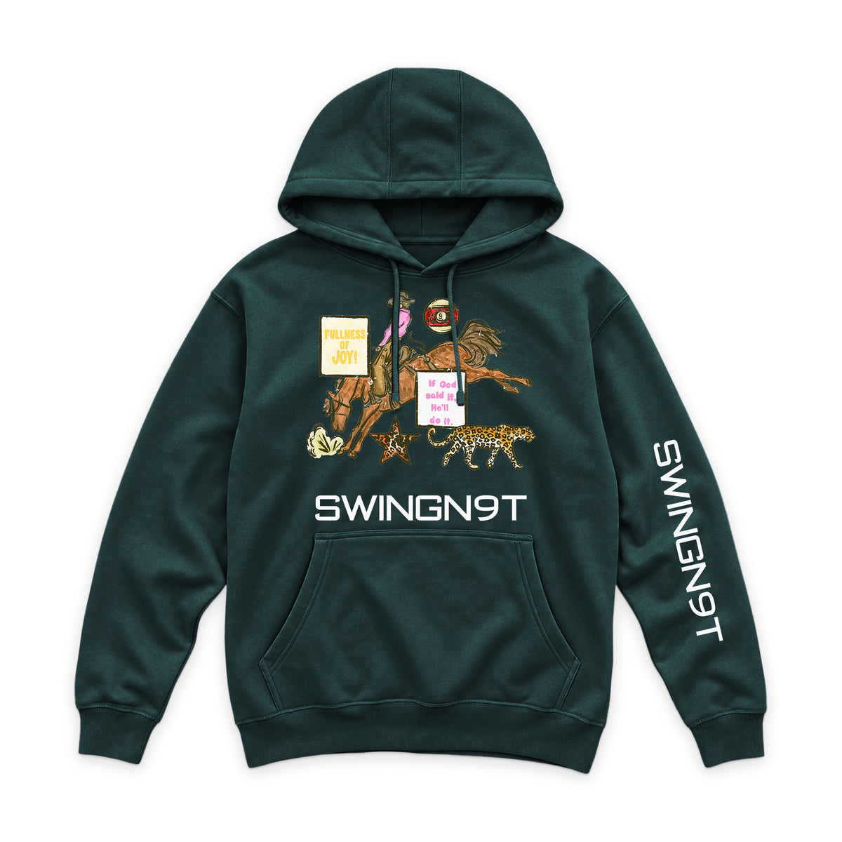 If God Said It Hoodie / Sport Green / front on white