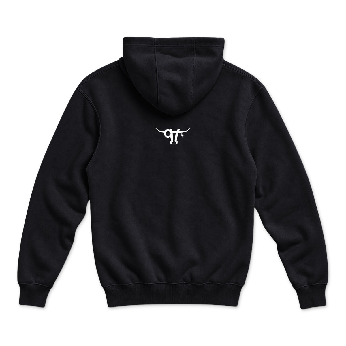 If God Said It Hoodie — Black — back view on white