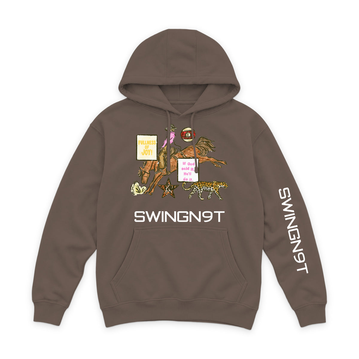 If God Said It Hoodie / Coffee / front on white
