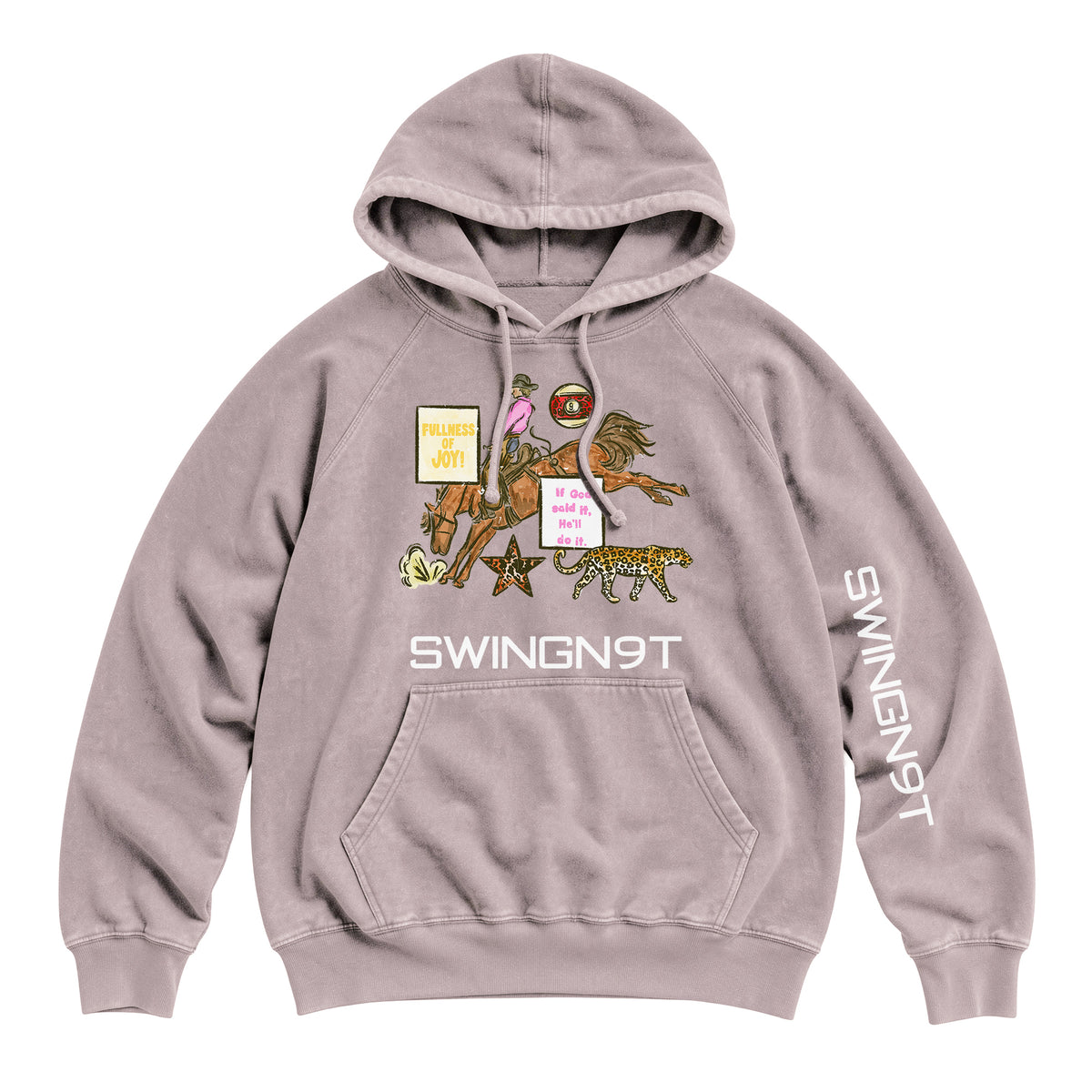 If God Said It Hoodie / Vintage Zinc / front on white