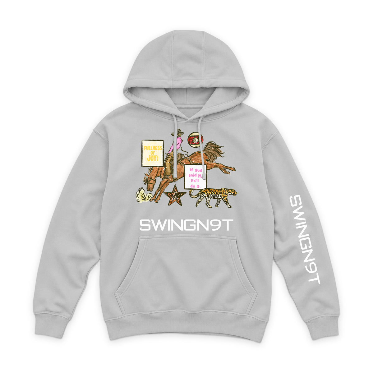 If God Said It Hoodie / Dove Grey / front on white