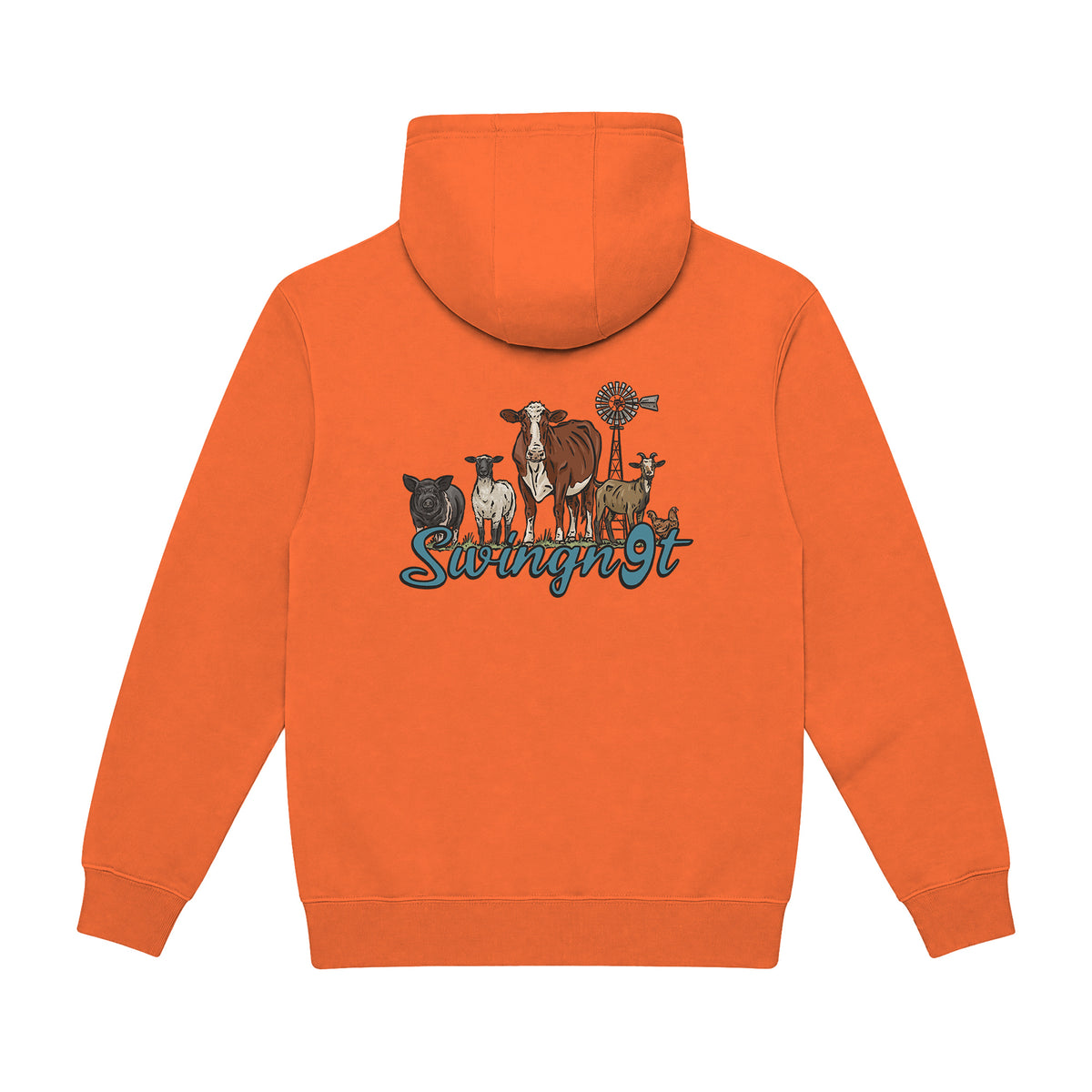 Livestock Hoodie / Carrot / back on white