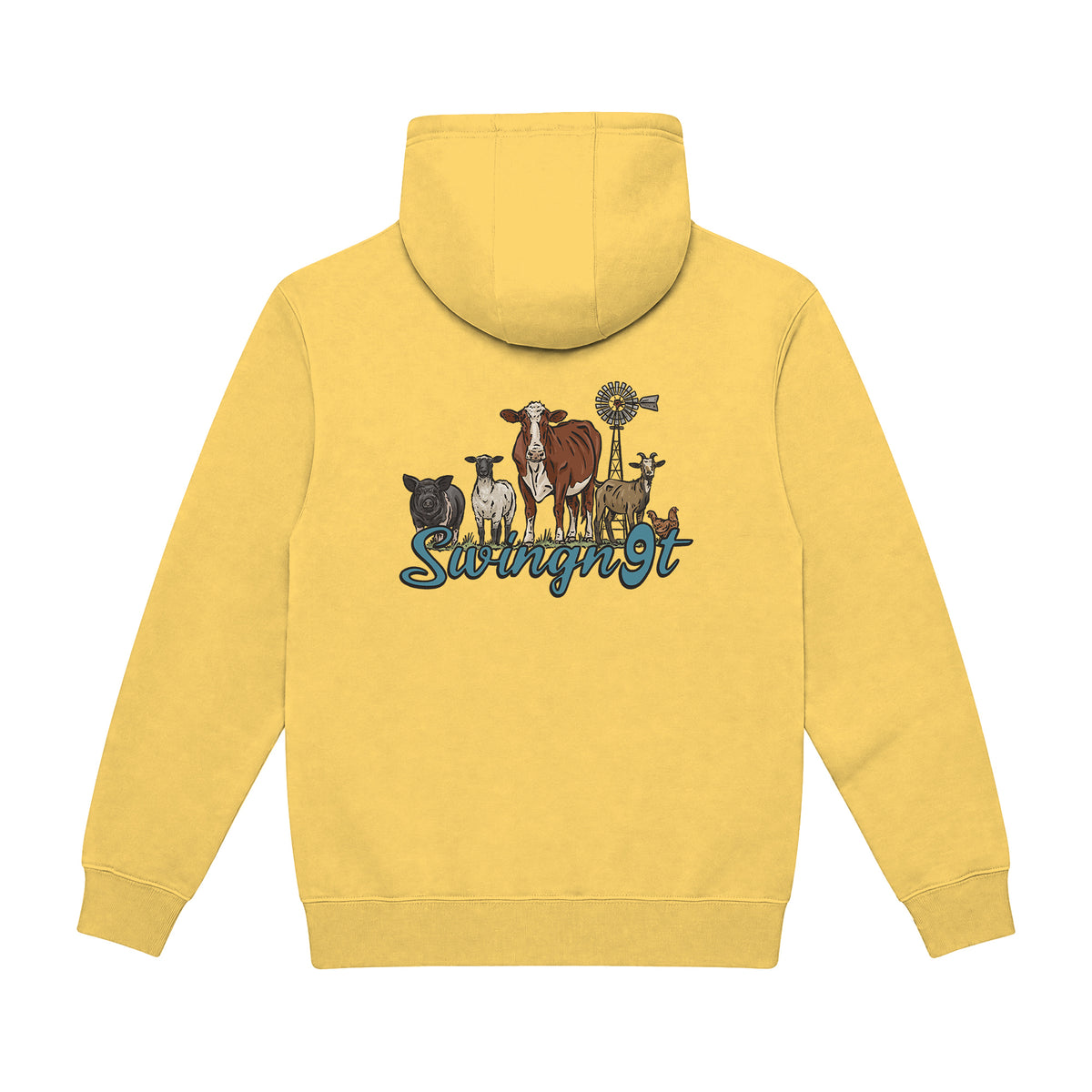 Livestock Hoodie / Antique Gold / back on white