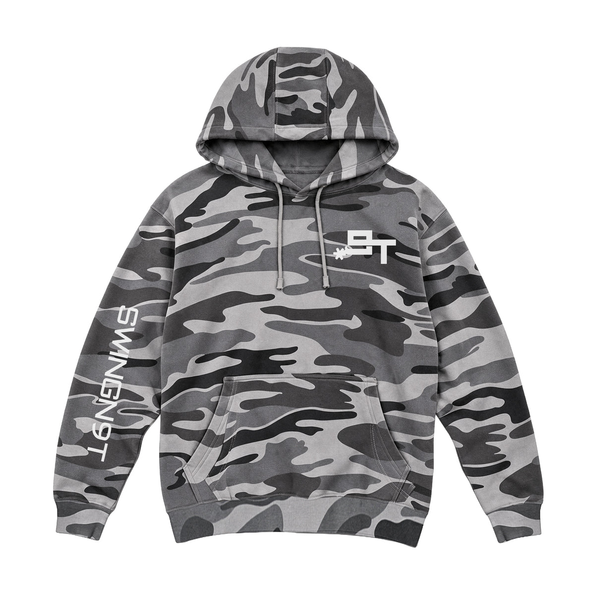 Livestock Hoodie / Slate Camo / front on white