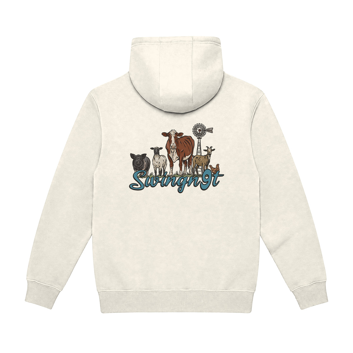 Livestock Hoodie / Sand / back on white
