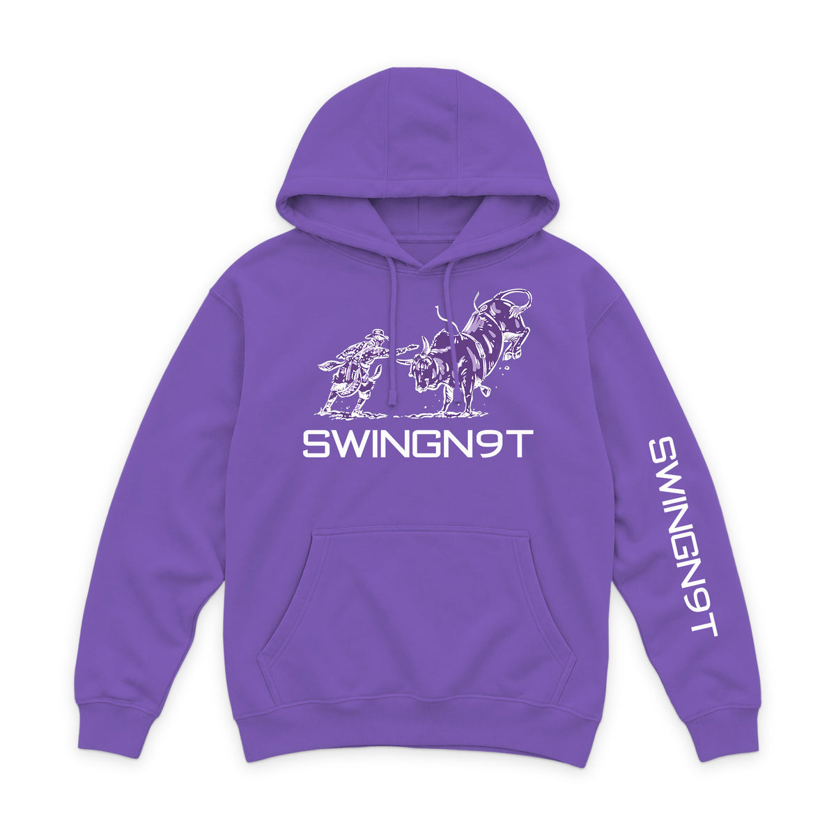 Guardian of the Dirt Hoodie / Purple / front on white