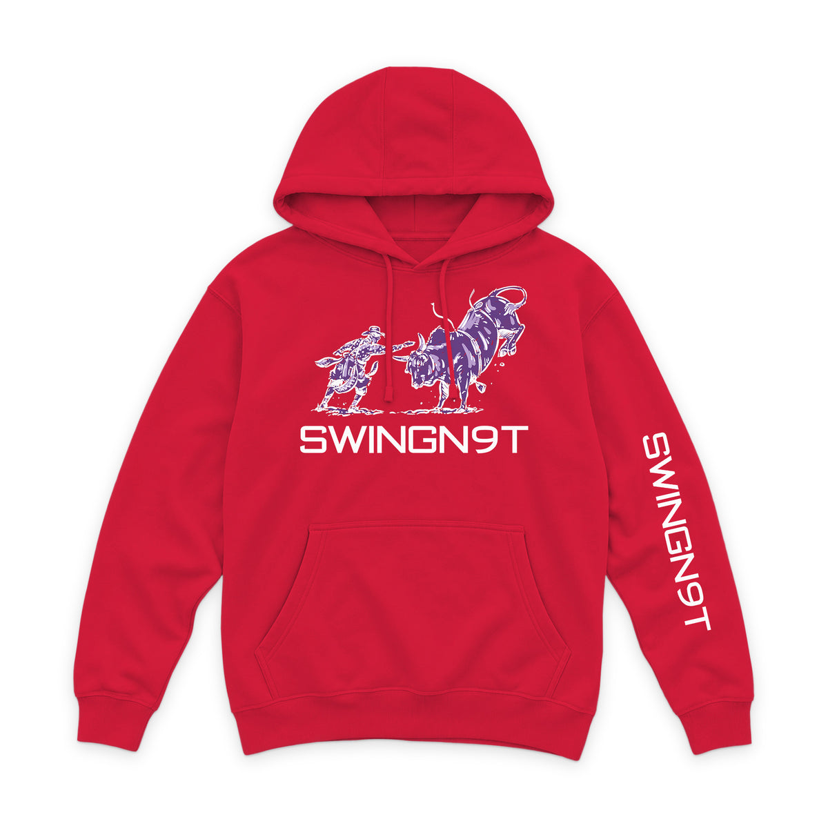 Guardian of the Dirt Hoodie / Cardinal / front on white